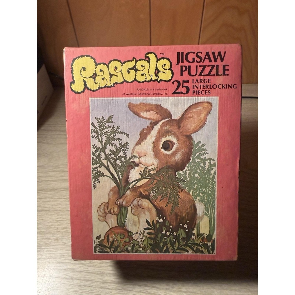 Vintage 1982 Rascals Jigsaw Puzzle Bunny Rabbit 25 P Complete Western Publishing